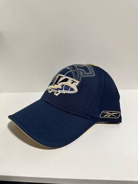 Vintage Reebok Navy Cap with Gold Embroidered Logo